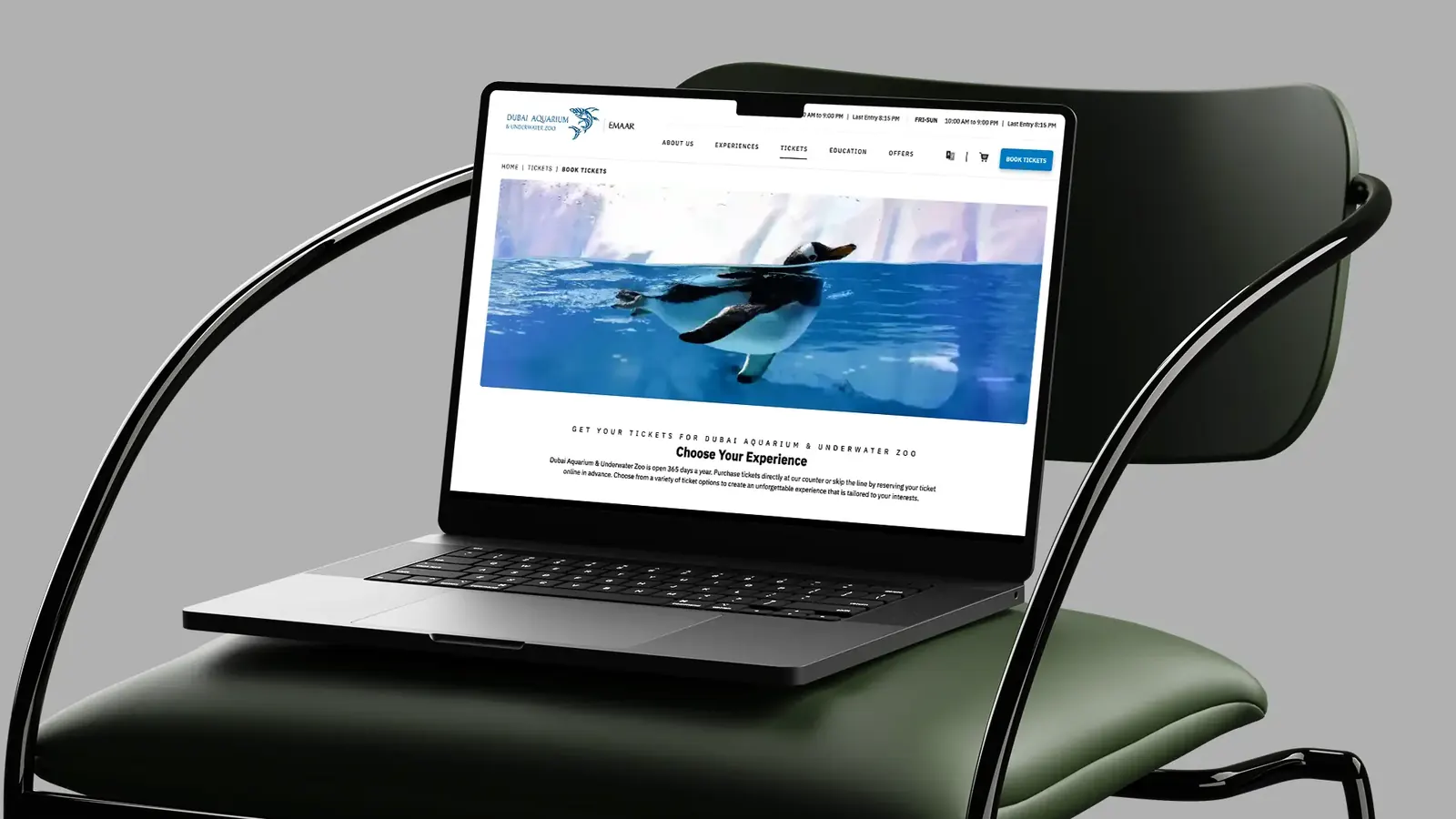 Dubai Aquarium & Underwater Zoo: website for Emaar Entertainment