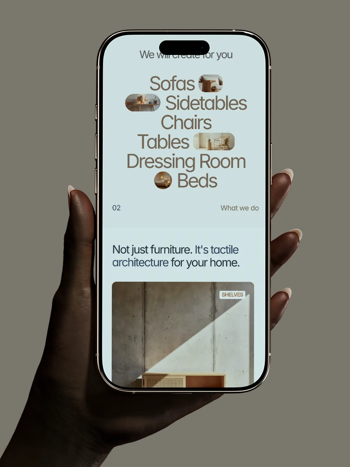 Global Furnovate: website for Concept brand
