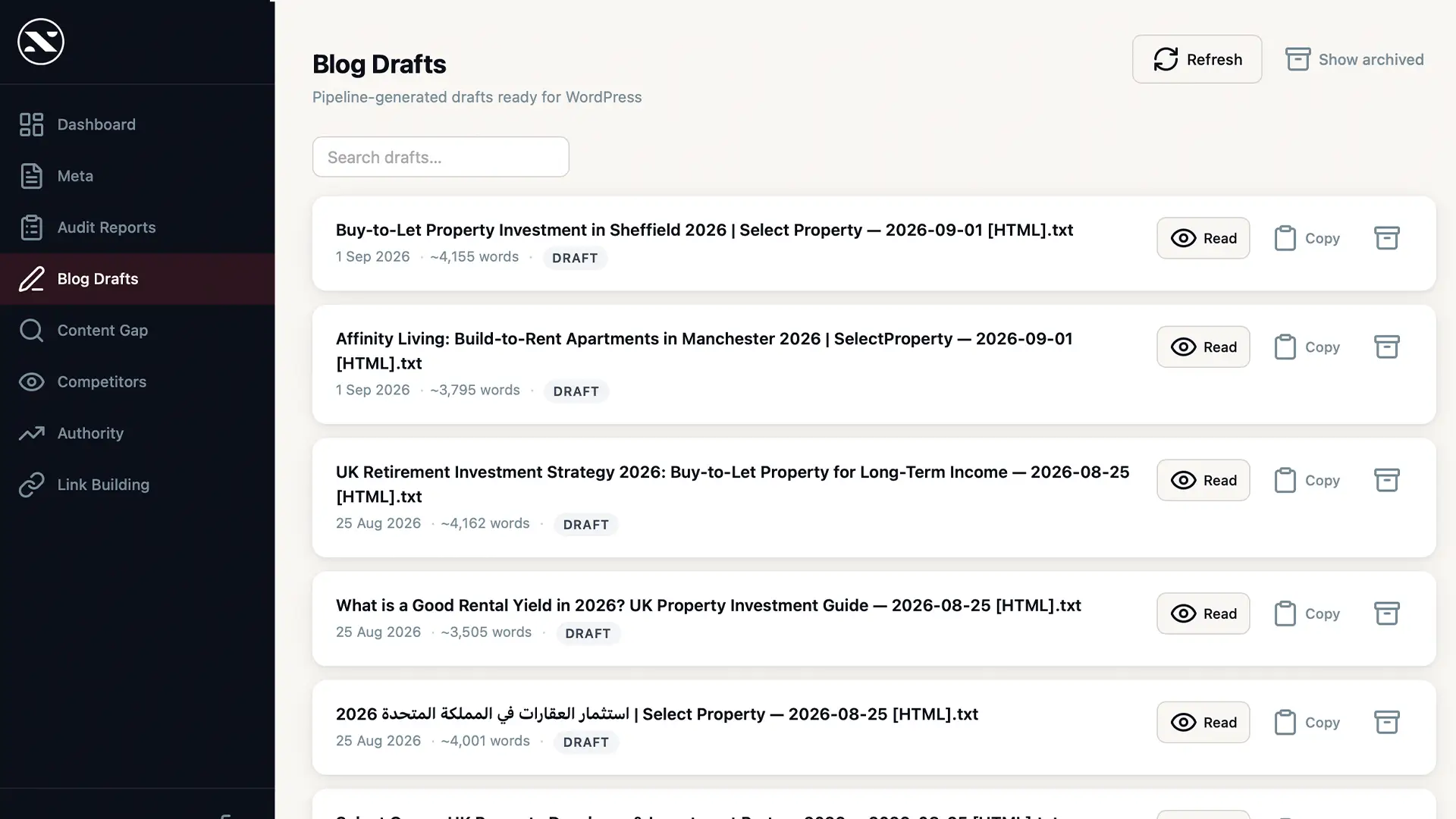 Blog drafts ready for review