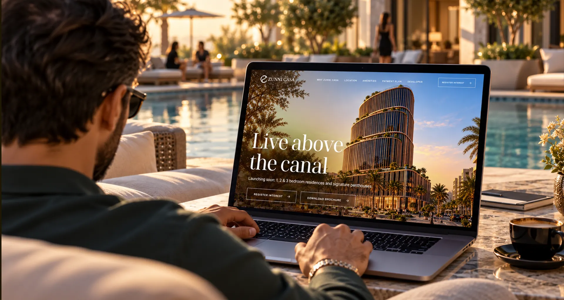 Zunni Casa: landing page for Concept development